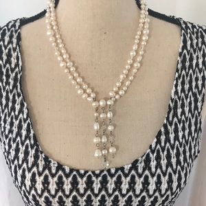 Pearl and crystal necklace